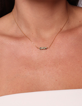 Łańcuszek pozłacany jaspis dalmatyński