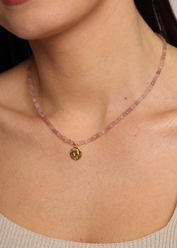 Necklace made of natural spinel stones