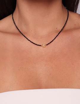 Necklace made of natural spinel stones