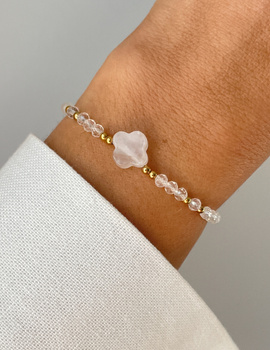 Bracelet Natural Stones Rose Quartz and Rhodochrosite