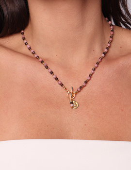 Necklace made of natural spinel stones