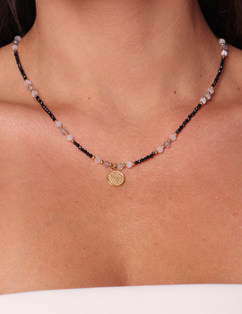 Necklace made of natural spinel stones