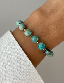 Bransoletka na gumce - Amazonit